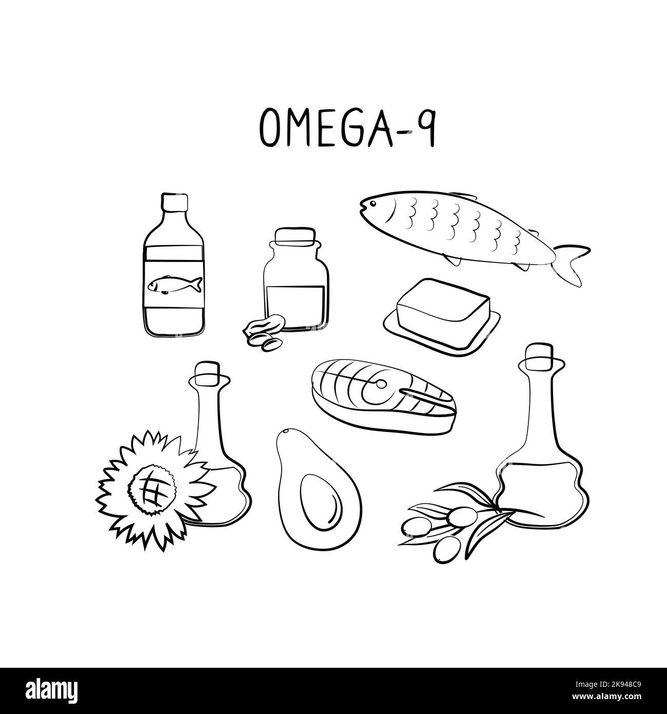 Alimentos que contienen Omega9. Grupos de productos saludables que