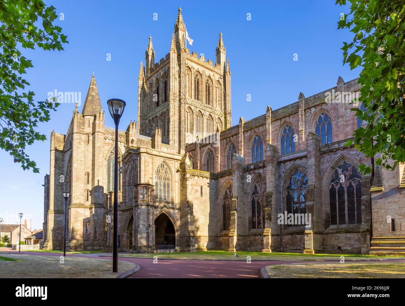 Catedral de Hereford Herefordshire Inglaterra Reino Unido GB Europa Foto de stock