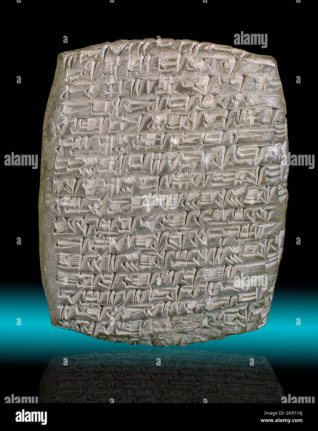 Tablilla cuneiforme acadio, 2nd Millenium, Mesopotamia Foto de stock