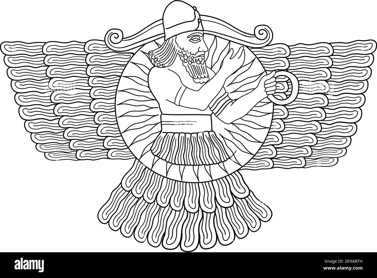El zoroastrismo es una imagen clásica del dios Ahura Mazda Imagen