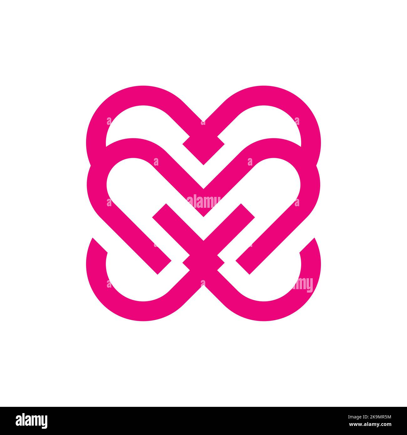 Diseño De Logotipo Red Heart Love Plantilla Vectorial Abstracta Love Icon Design Imagen Vector 4546