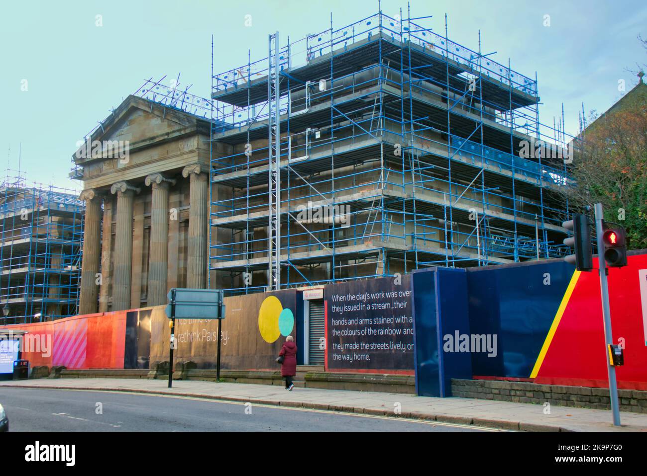 Proyecto de renovación del museo Paisley Paisley, Escocia, Reino Unido Foto de stock
