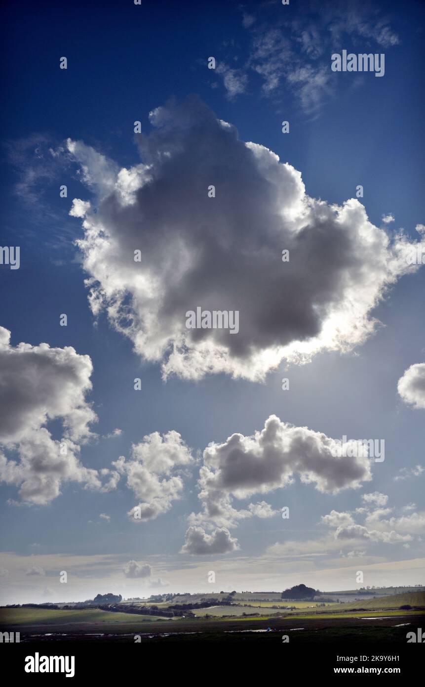 nubes sobre salthouse norte norfolk inglaterra Foto de stock