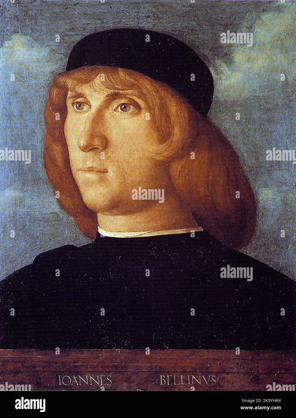 Giovanni Bellini (1430 – 1516) Pintor renacentista italiano, Autorretrato Foto de stock
