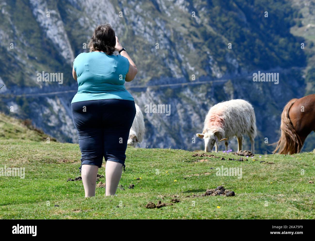 Obesidad obesa persona con sobrepeso Foto de stock