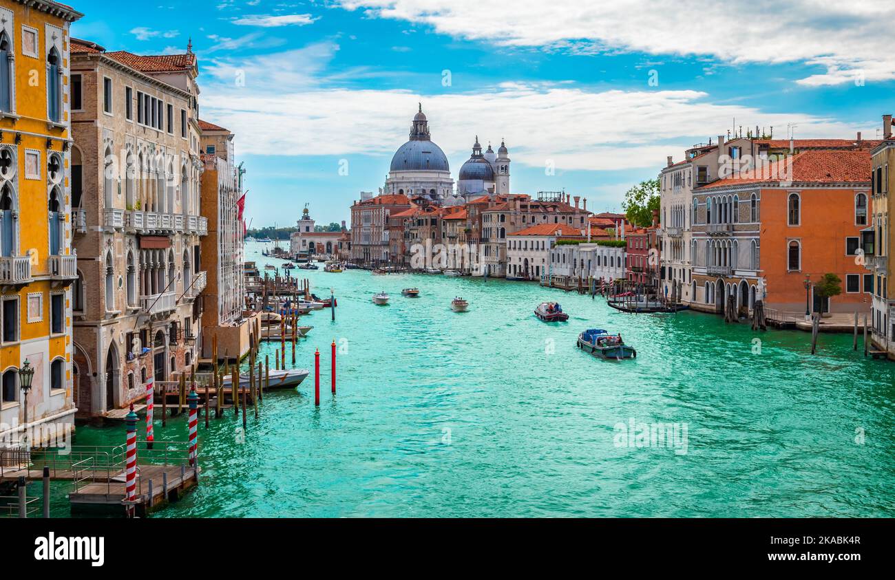 Venecia Italia Gran Canal el día de verano. Foto de stock
