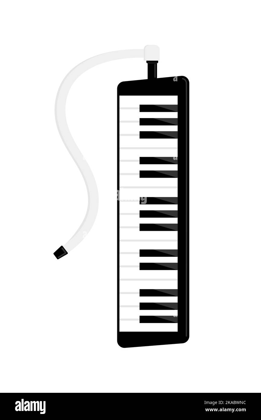 Ilustración vectorial melodica para piano. Instrumento musical Imagen