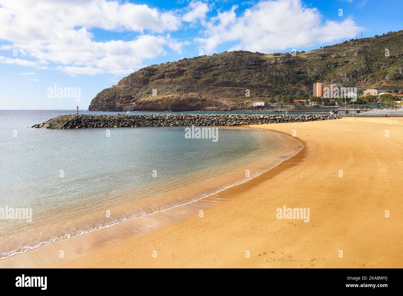 Playa Machico en Madeira, Portugal - nadie Foto de stock