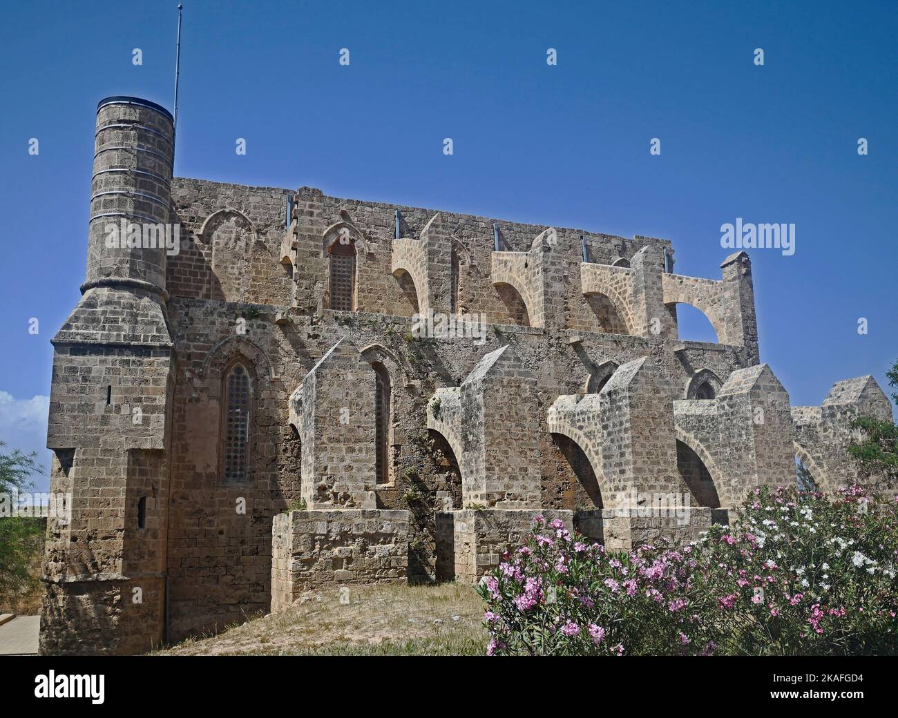 Una imagen de la iglesia en ruinas de San Jorge de la Iglesia de Greks Famagusta. Foto de stock