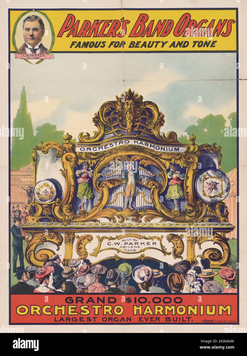 Órganos de la banda de Parker famoso por su belleza y tono Grand