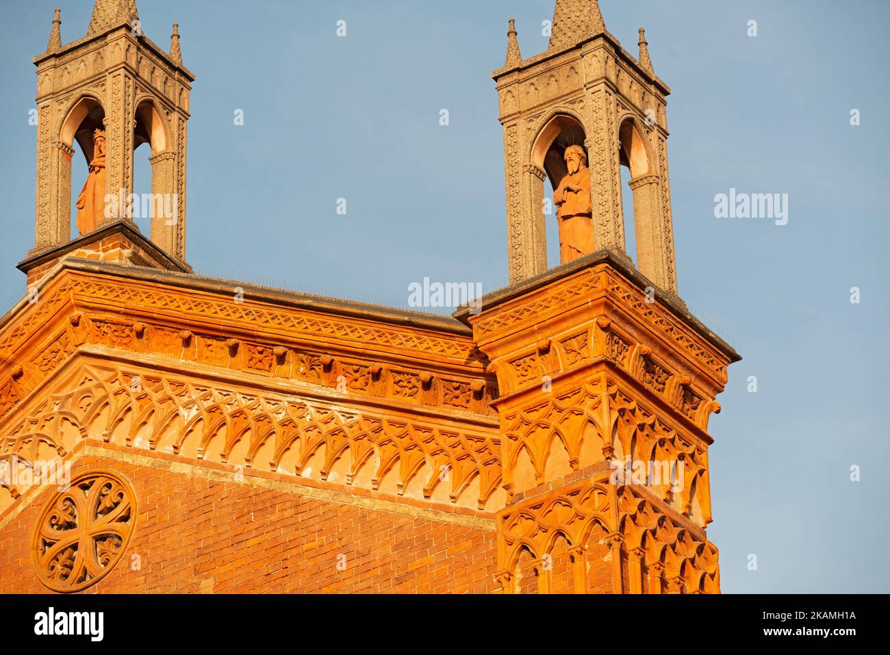 Italia, Lombardía, Milán, Iglesia de San Marcos, Detalle de fachada Foto de stock