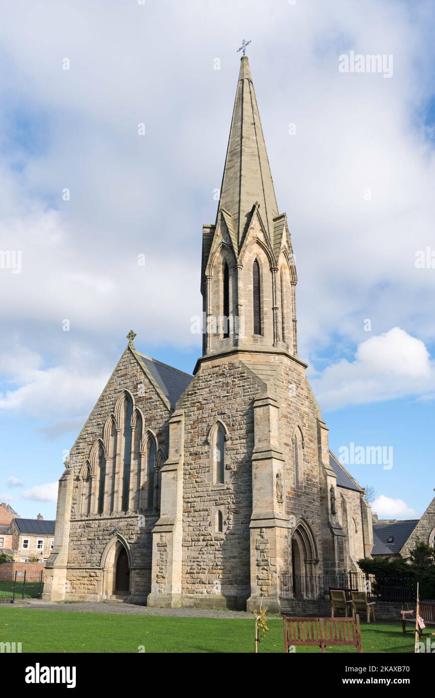 La iglesia católica de San Roberto de Newminster en Morpeth, Northumberland, Inglaterra, Reino Unido Foto de stock