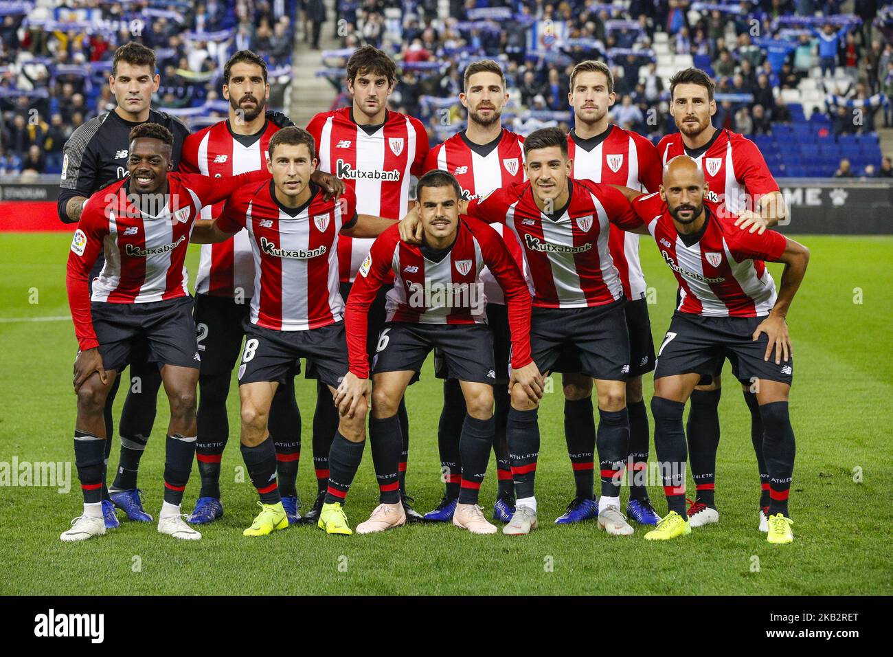 Athletic Club Equipo inicial durante el partido RCD Espanyol contra Athletic Club, para la ronda 11 de Liga Santander, jugó en el RCD Espanyol el 5th de noviembre de 2018