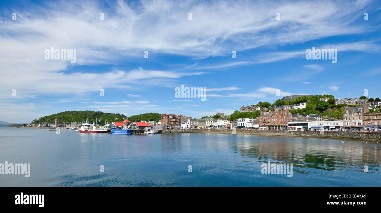 Oban y puerto Argyll Escocia Foto de stock