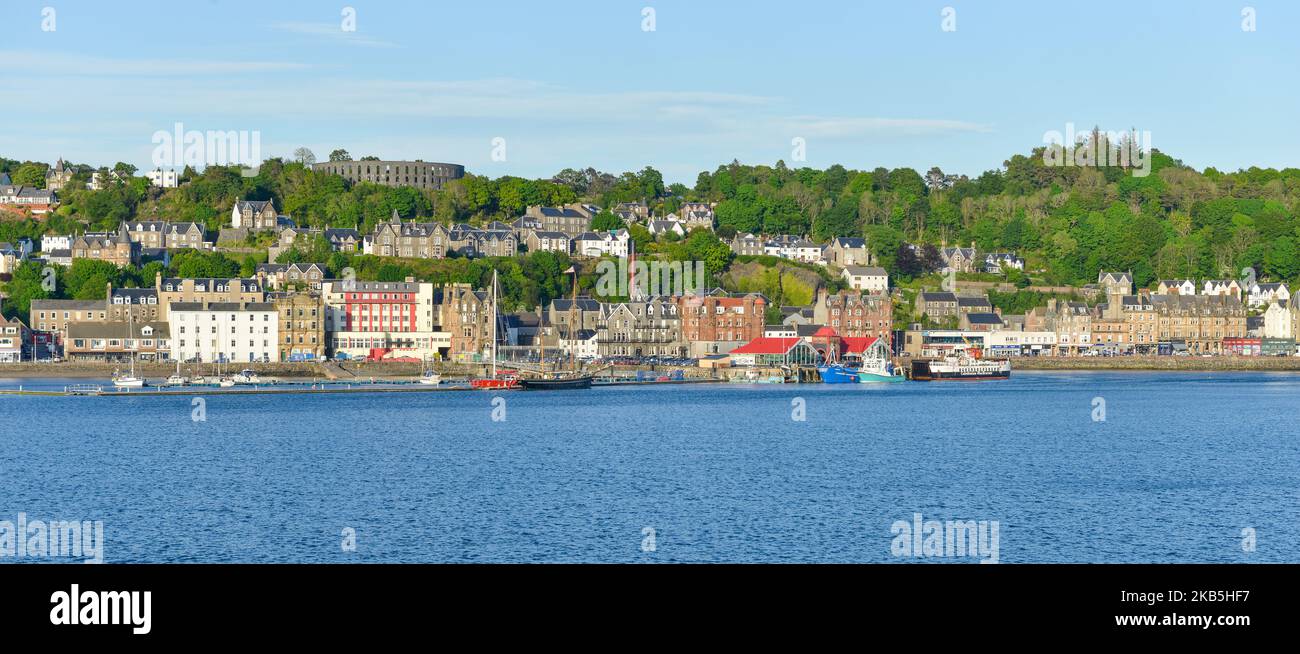 Oban y puerto Argyll Escocia Foto de stock