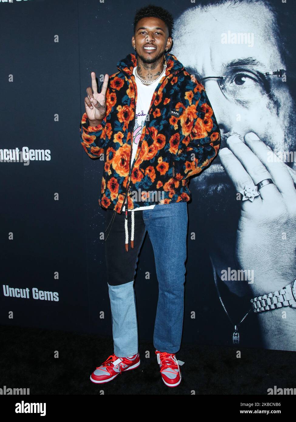 HOLLYWOOD, LOS ANGELES, CALIFORNIA, USA - DICIEMBRE 11: El jugador americano de baloncesto Nick Young llega al estreno en Los Angeles de 'Uncut Gems' 's' que se celebró en el Arclight Cinerama Dome el 11 de diciembre de 2019 en Hollywood, Los Angeles, California, Estados Unidos. (Foto de Xavier Collin/Image Press Agency/NurPhoto) Foto de stock