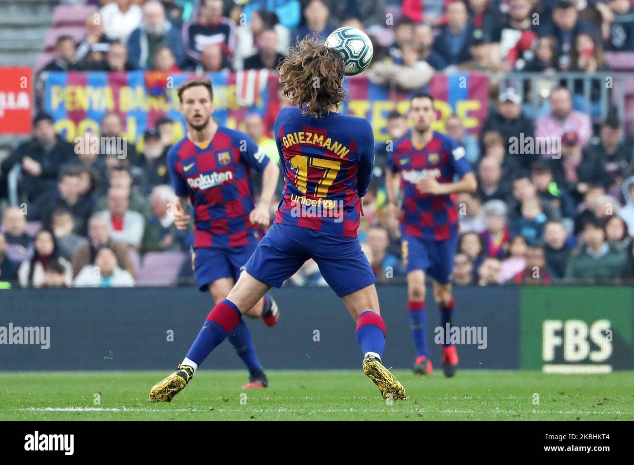 Antoine Griezmann durante el partido entre el FC Barcelona y el SD Eibar, correspondiente a la semana 25 de la Liga Santander, jugó en el estadio Camp Nou, el 22th de febrero de 2020, en Barcelona, España. -- (Foto de Urbanandsport/NurPhoto) Foto de stock