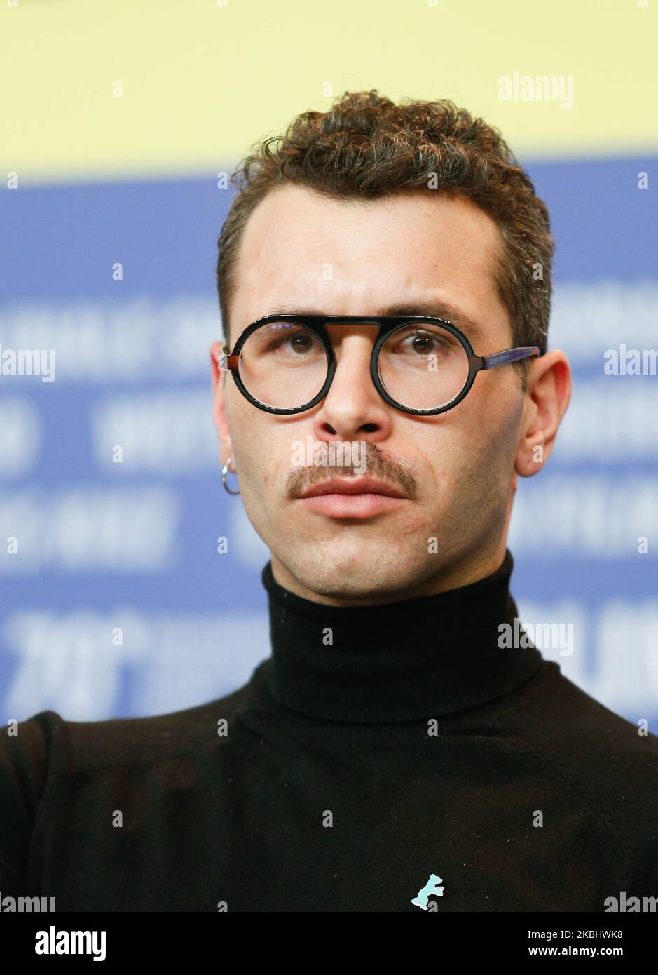 El actor italiano Gabriel Montesi asiste a la conferencia de prensa 'Bed Tales' durante el 70th Festival Internacional de Cine de Berlinale en Grand Hyatt en Berlín, Alemania, el 25 de febrero de 2020. (Foto de Dominika Zarzycka/NurPhoto) Foto de stock