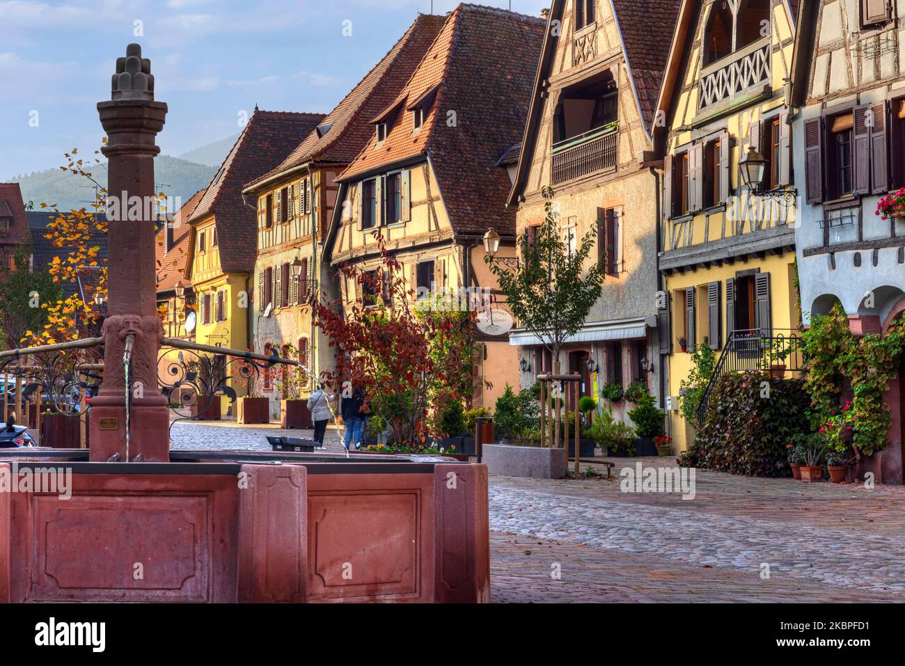 Bergheim, Alsacia, Alto Rin, Grand Est, Francia Foto de stock