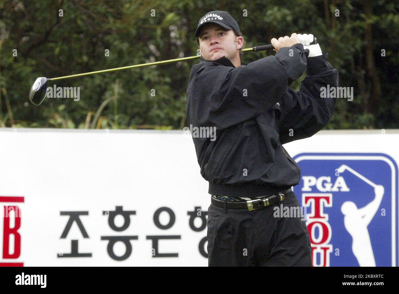 El piloto de Brian Gay jugó en un campeonato PGA TOUR Championship 2round QUINTA T en Jeju Island el 26 de noviembre de 2004, Corea del Sur. (Foto de Seung-il Ryu/NurPhoto) Foto de stock