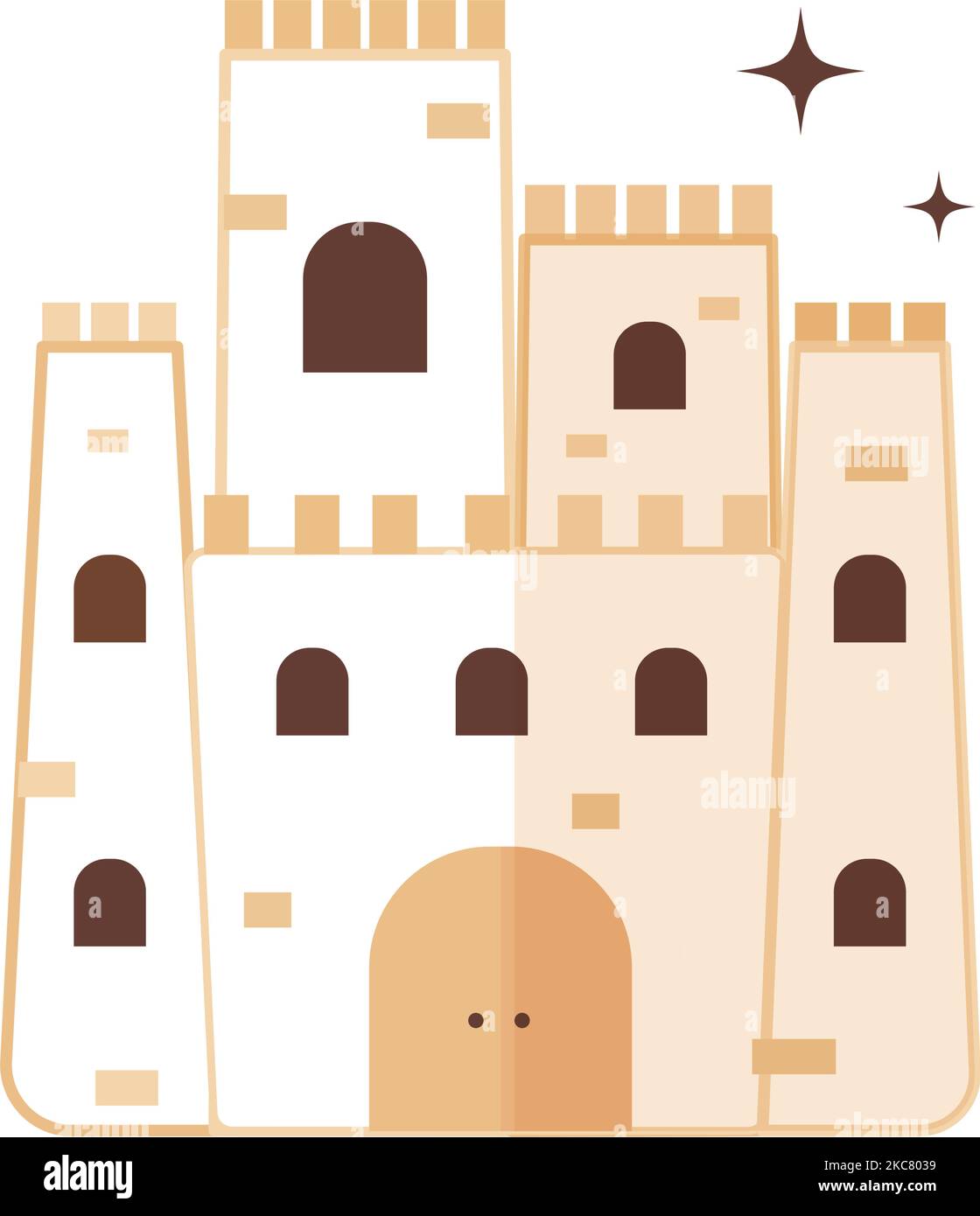 Aislado castillo medieval icono ilustración de vectores Ilustración del Vector
