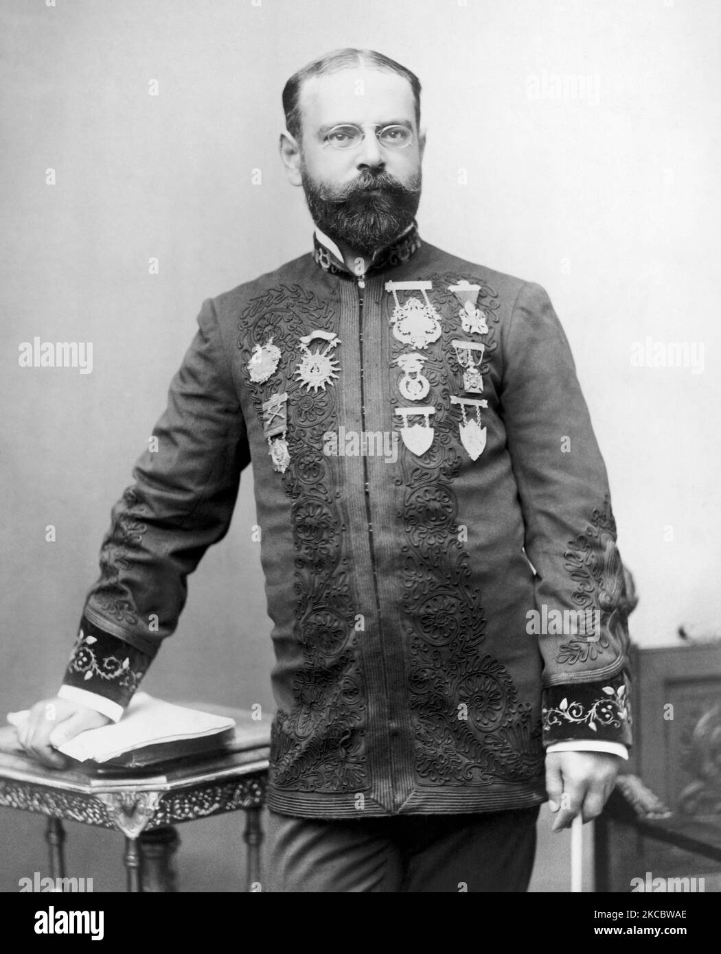 Retrato de John Phillip Sousa, 1895. Foto de stock