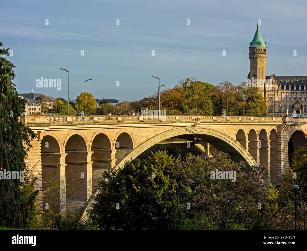 Viaducto de Luxemburgo (Passerelle) Foto de stock