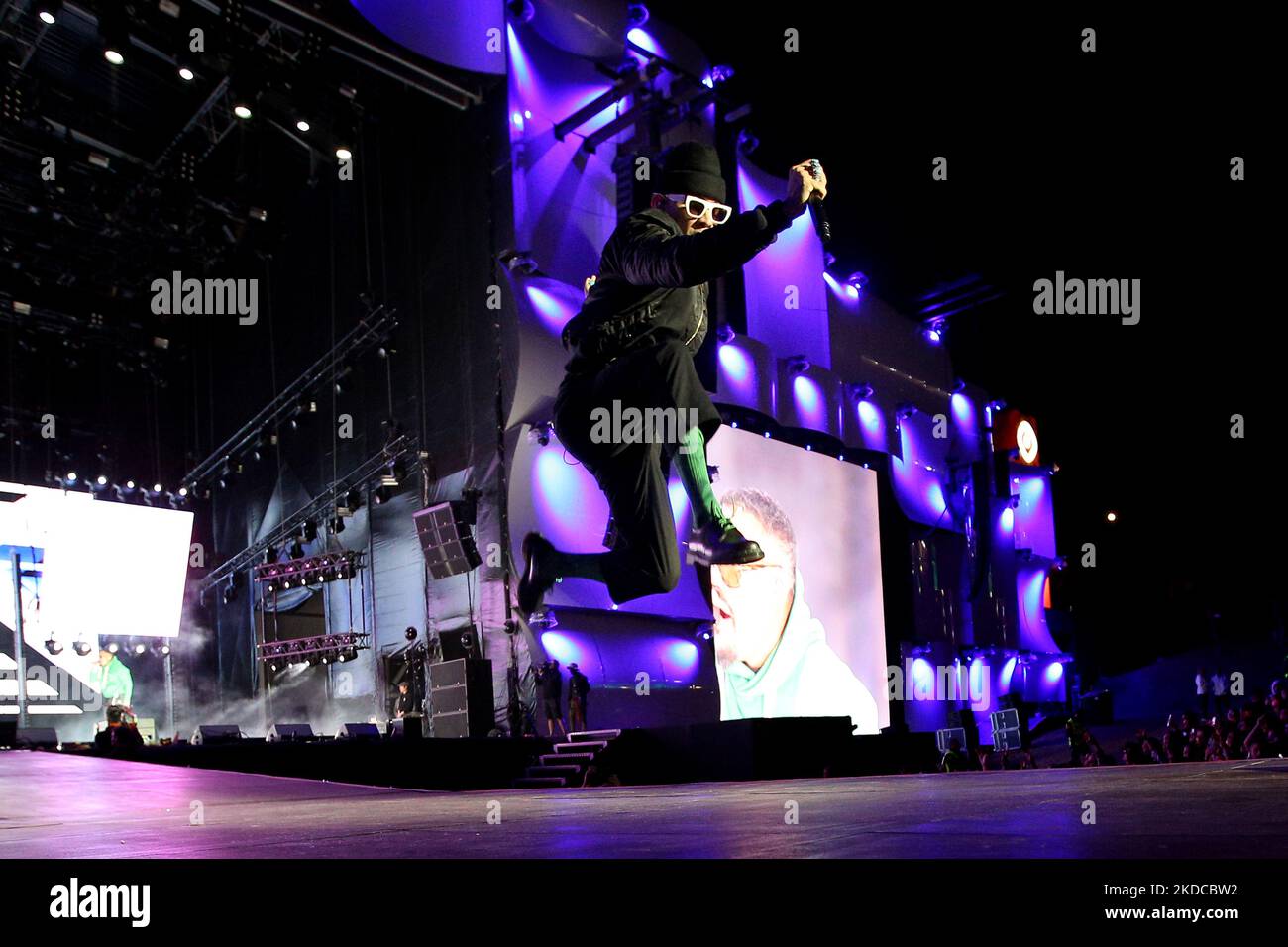 Tabú de la banda estadounidense Black Eyed Peas actúa durante el festival de música The Rock in Rio Lisboa 2022 en Lisboa, Portugal, el 19 de junio de 2022. (Foto de Pedro FiÃºza/NurPhoto) Foto de stock