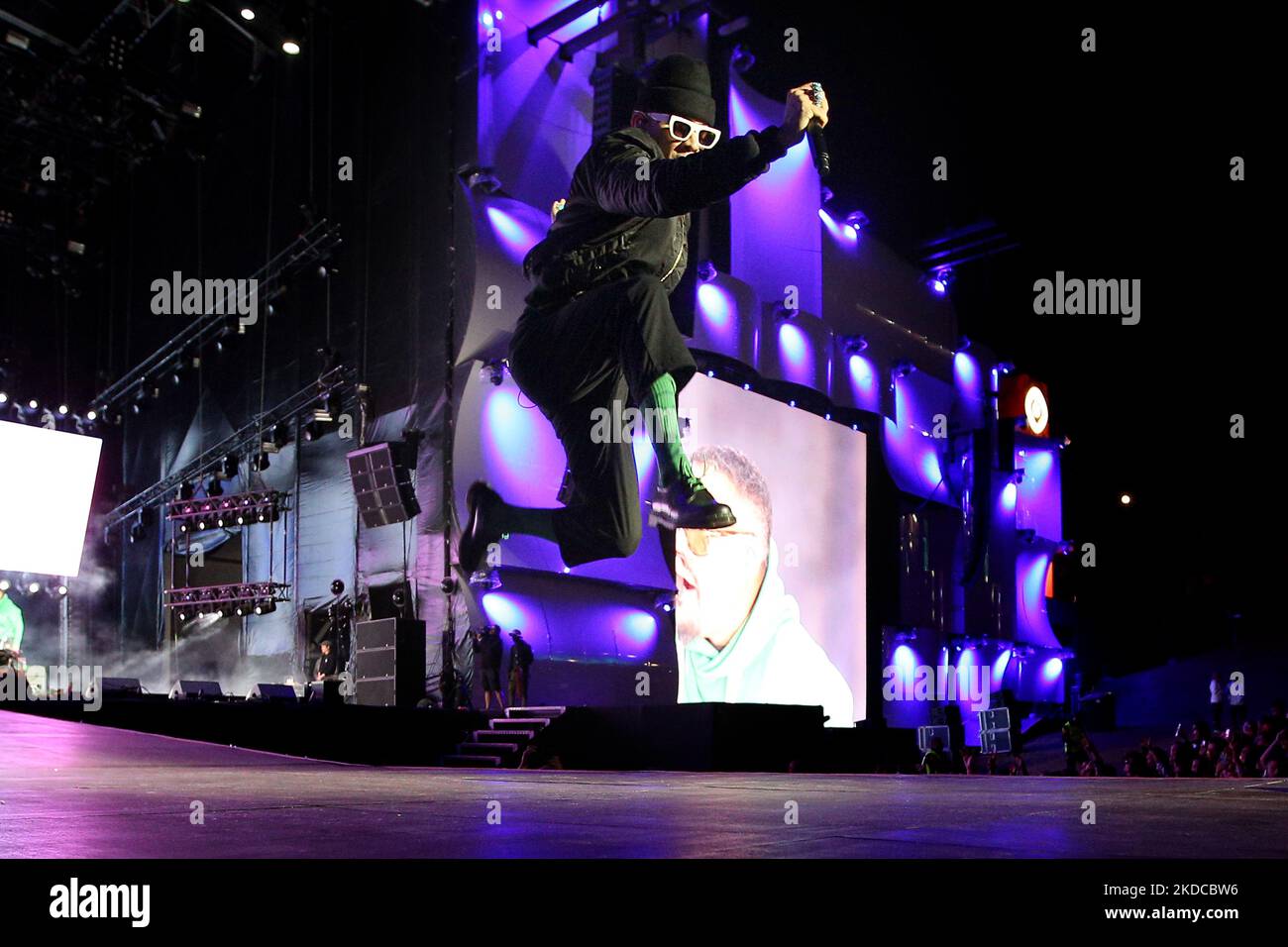Tabú de la banda estadounidense Black Eyed Peas actúa durante el festival de música The Rock in Rio Lisboa 2022 en Lisboa, Portugal, el 19 de junio de 2022. (Foto de Pedro FiÃºza/NurPhoto) Foto de stock