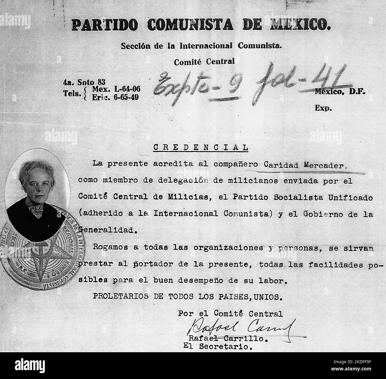 Caridad Mercader, (Santiago de Cuba, 29 de marzo de 1892 París, 1975