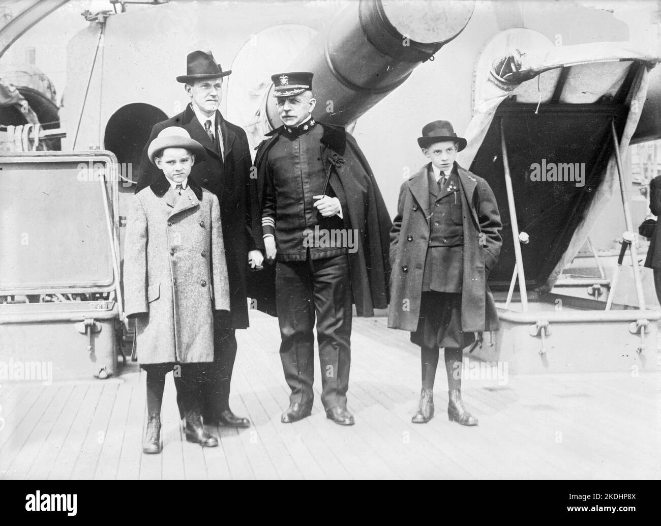 Una foto de 1915 del presidente estadounidense Calvin Coolidge y sus