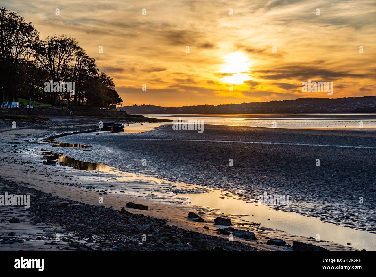 Sunset, Arnside, Cumbria, Reino Unido Foto de stock