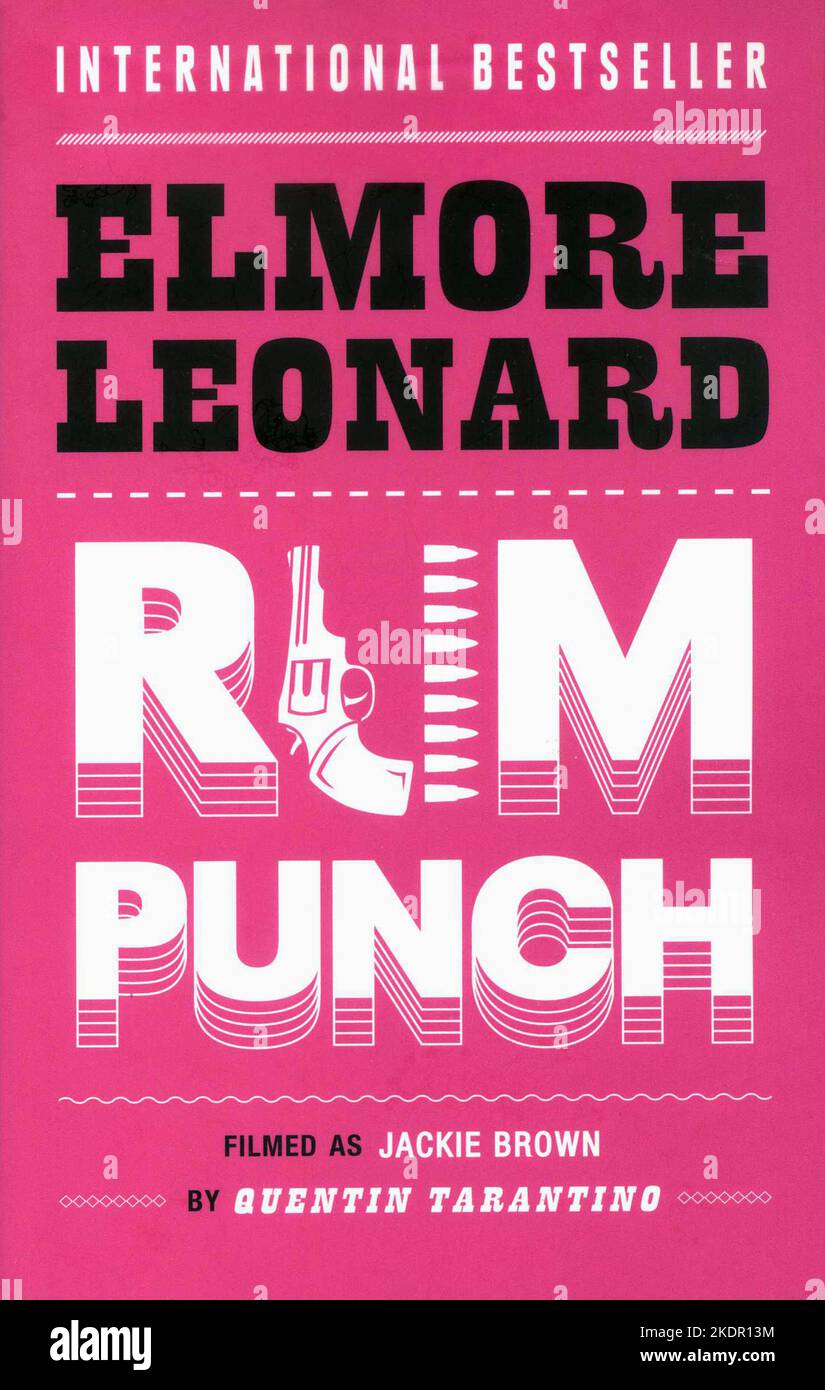 Portada del libro 'Rum Punch' de Elmore Leonard. Foto de stock