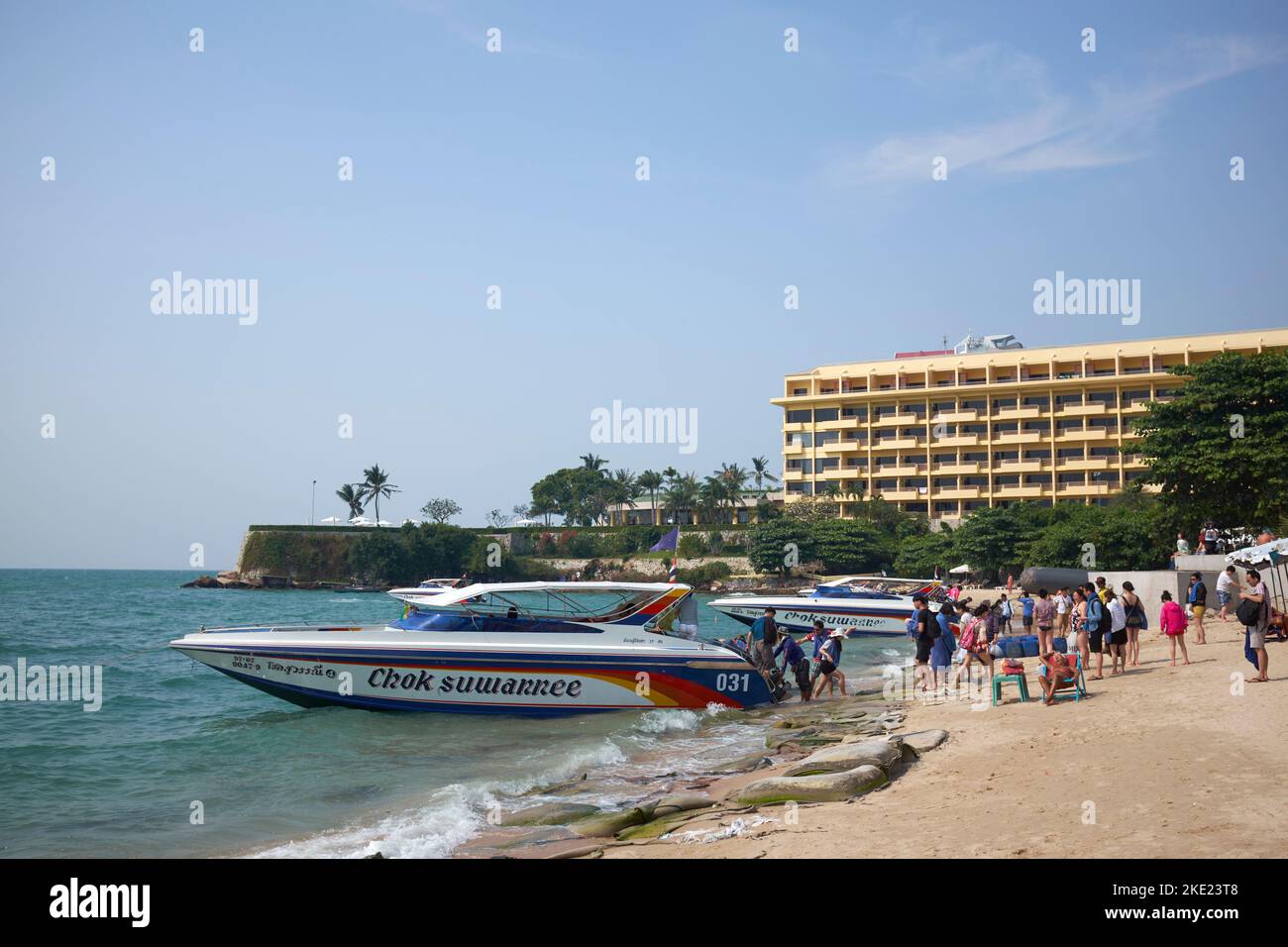 Escena de playa Pattaya Tailandia Foto de stock