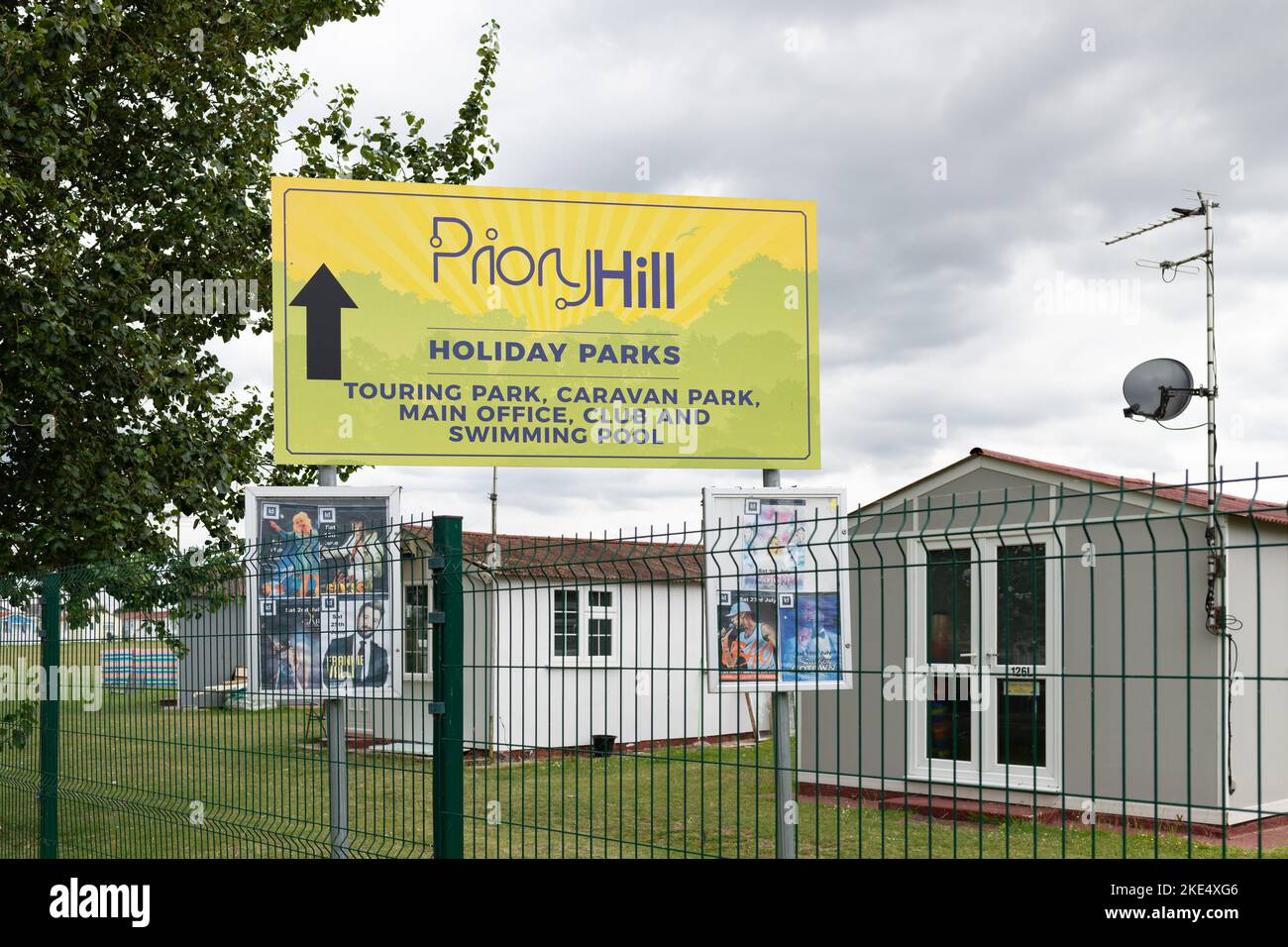 Priory Hill Holiday Park, Leysdown on Sea, Isla de Sheppey, Kent, Inglaterra, REINO UNIDO Foto de stock