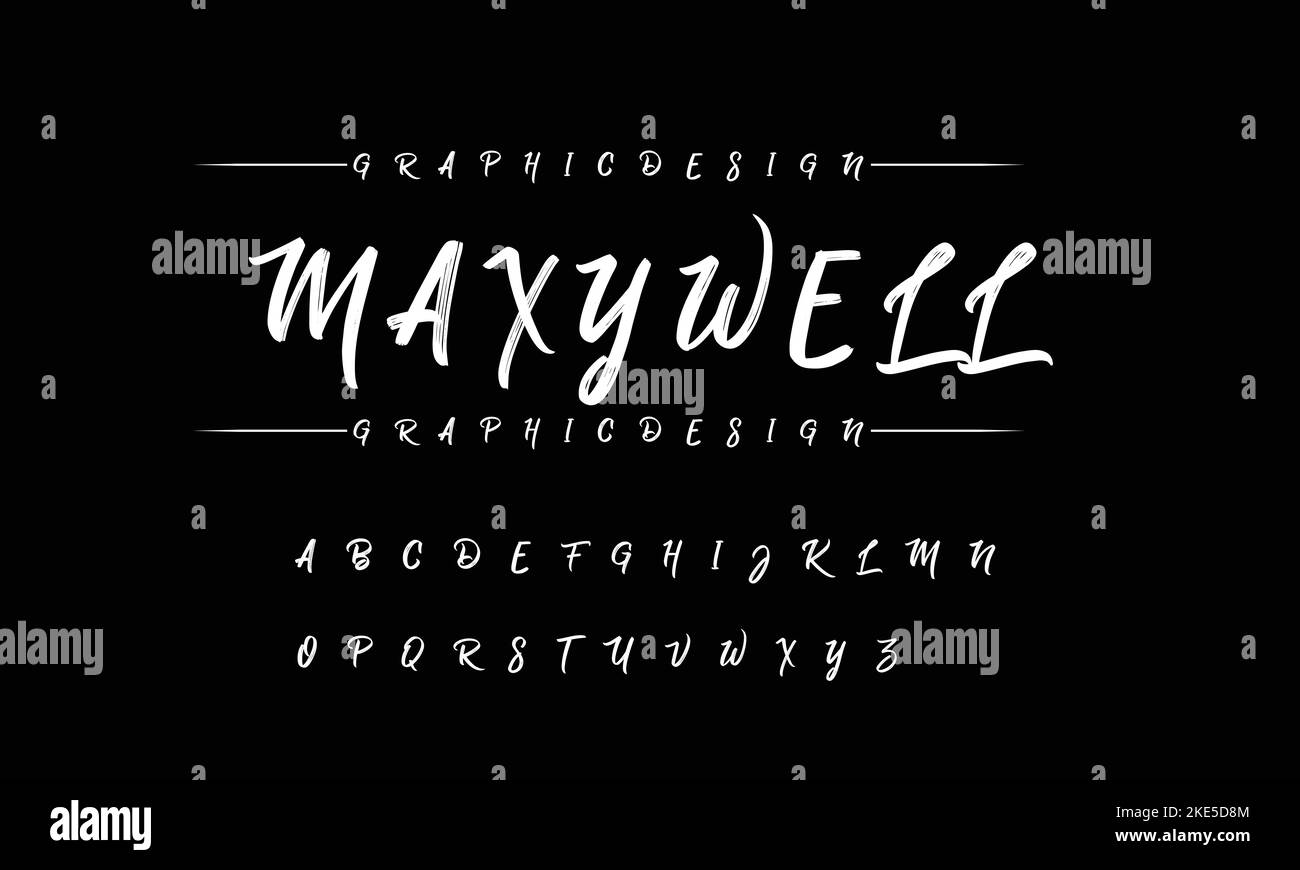 Firma Fuente Calligraphy Logotype Script Brush Font Tipo Fuente Letras