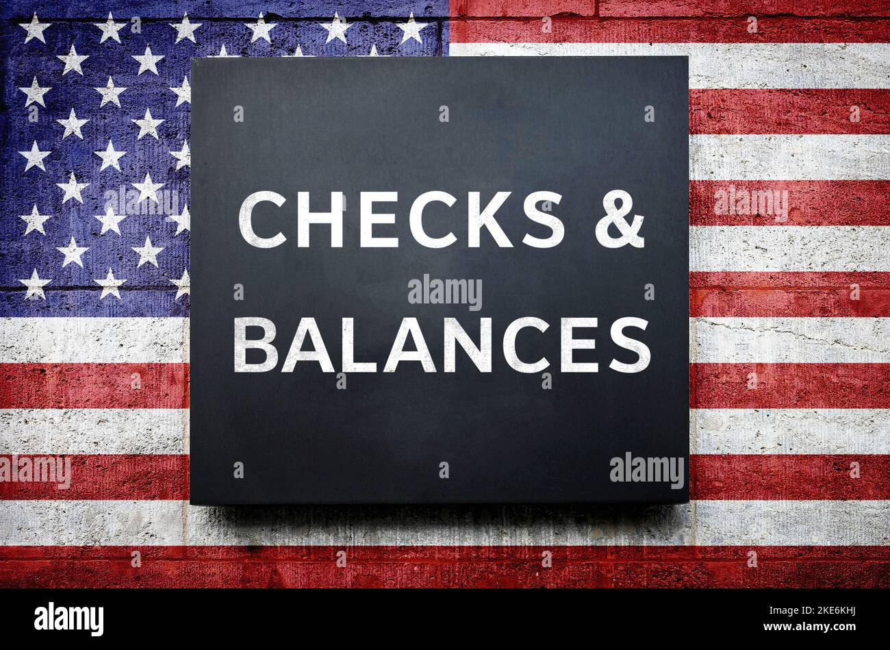 Cheques y Balances - Separación de Poderes en los Estados Unidos de América Foto de stock