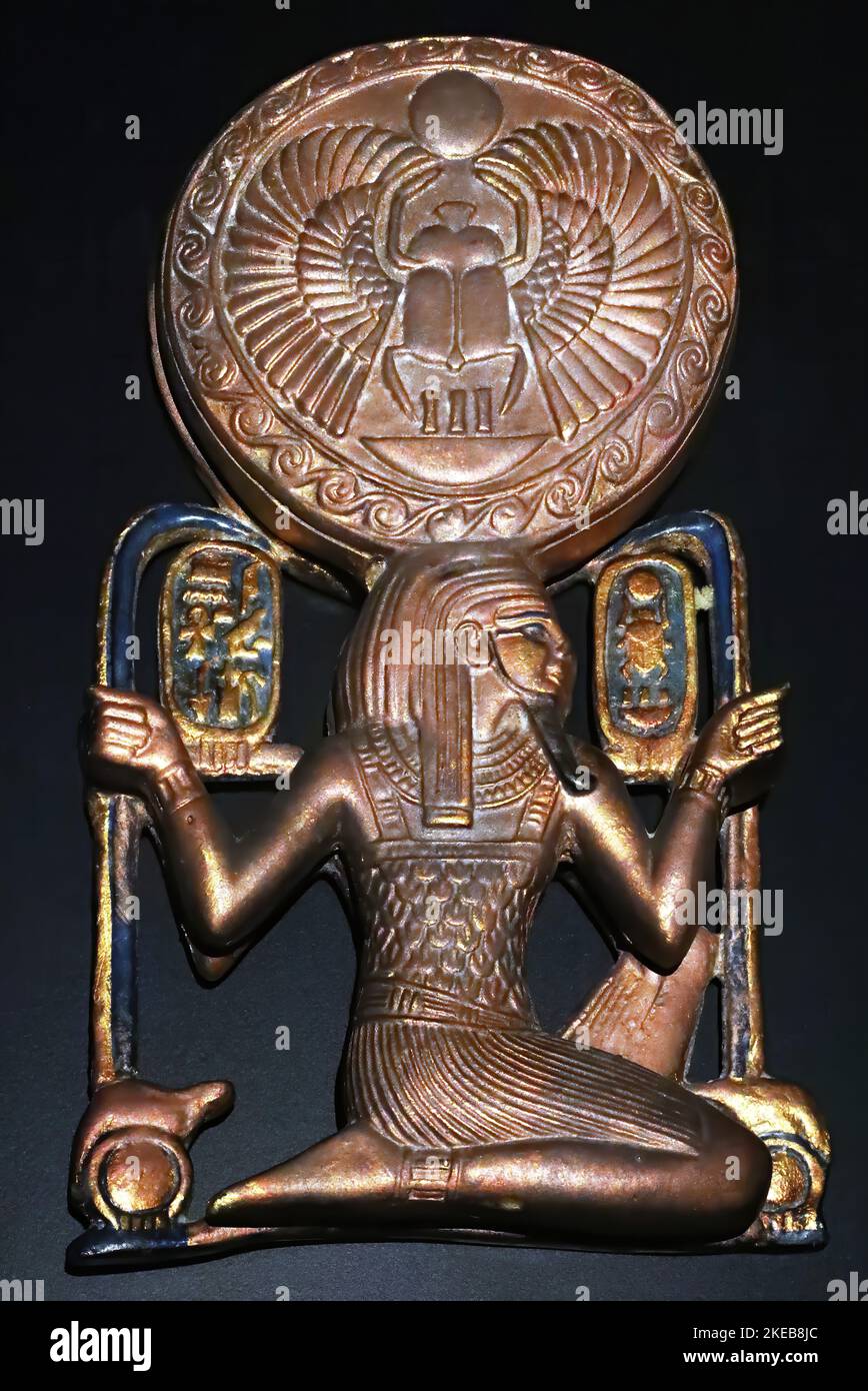 Amulet se encontró en la tumba de Tutankhamon Foto de stock