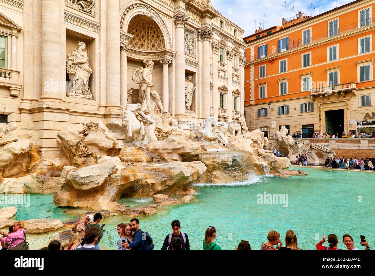 Roma Lazio Italia. Fontana de Trevi Foto de stock