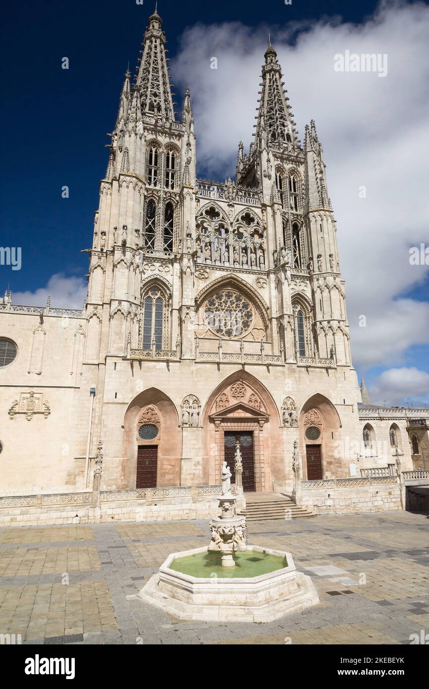 Catedral de Burgos, España. Foto de stock