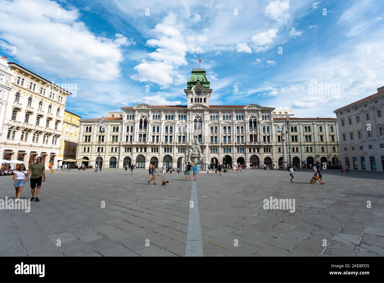 Plaza de la Unidad de Italia en Trieste, Italia Foto de stock