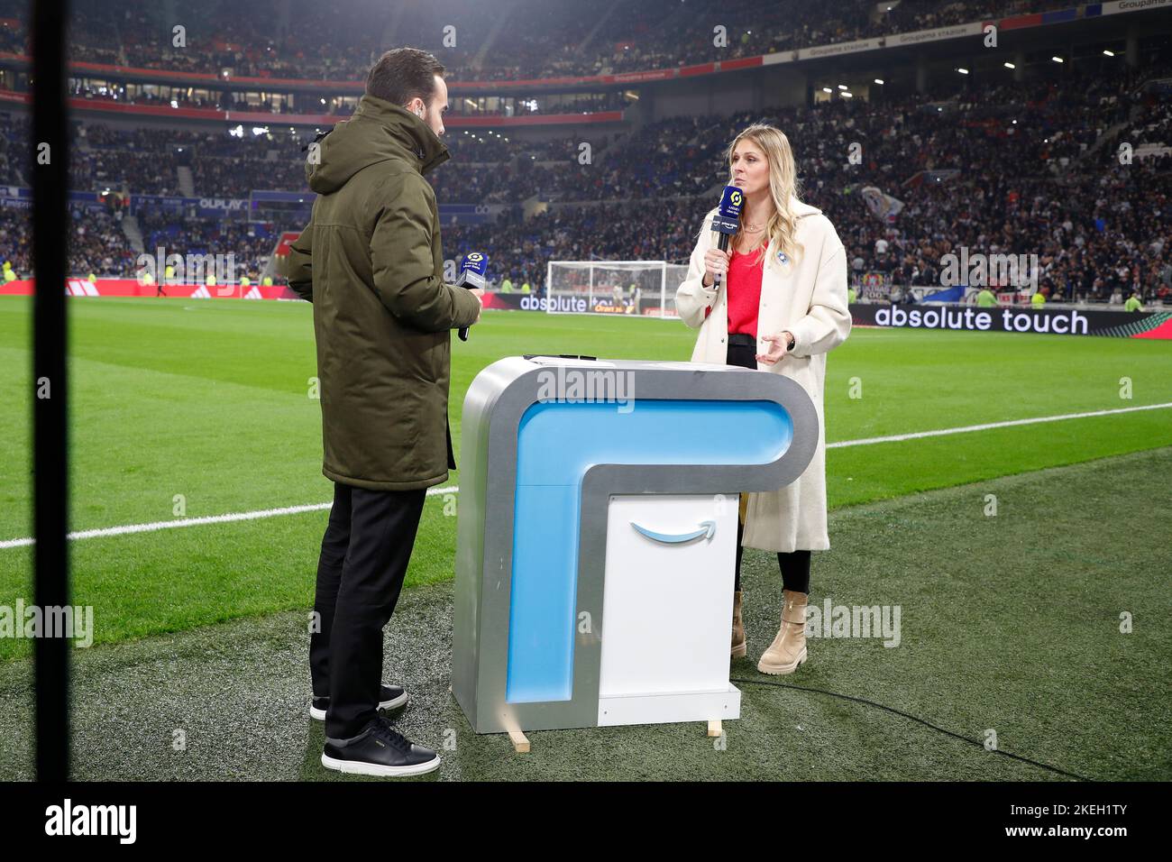 Corine PETIT de Amazon Prime Video durante el campeonato francés de fútbol  Ligue 1 partido entre el Olympique Lyonnais (Lyon) y OGC Niza el 11 de  noviembre de 2022 en el estadio