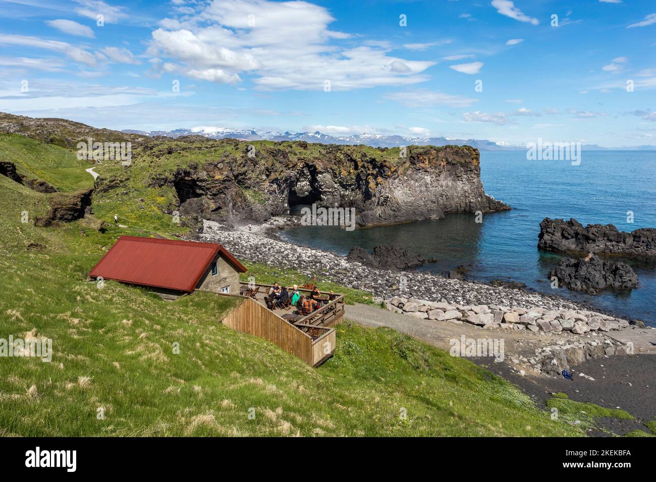 Hellnar; Snaefellsness; Islandia Foto de stock