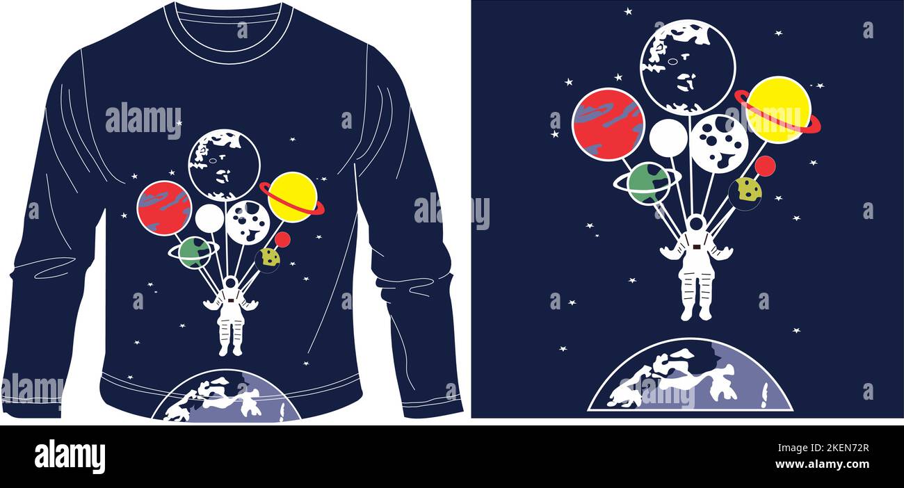 Space explorer camiseta diseño gráfico vector ilustración de archivo  digital impresión de pantalla, ropa para niños, moda para niños, vector,  arte vectorial, camisetas gráficas, gráfico Imagen Vector de stock - Alamy