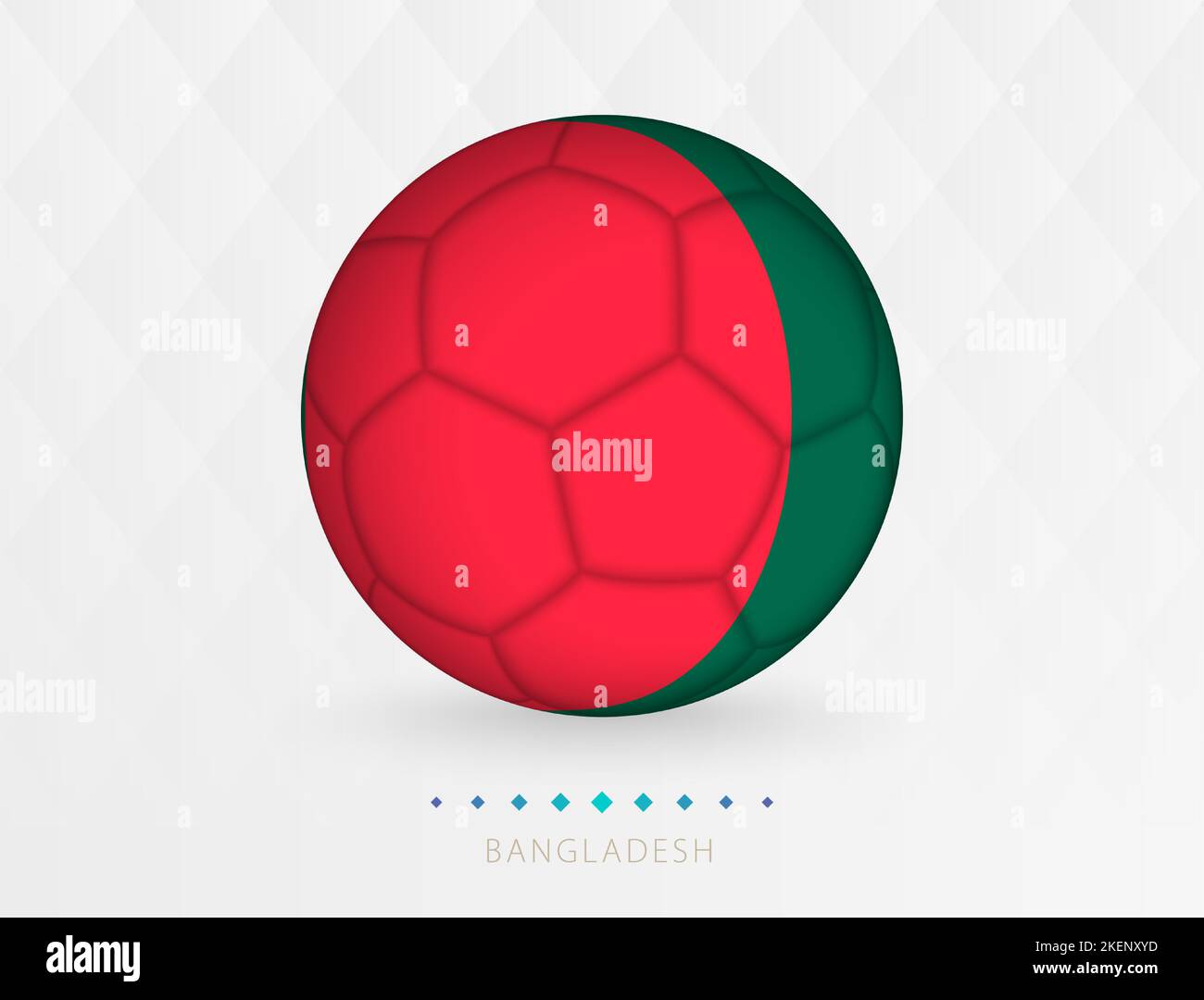 Balón de fútbol con bandera de Bangladesh, balón de fútbol con bandera