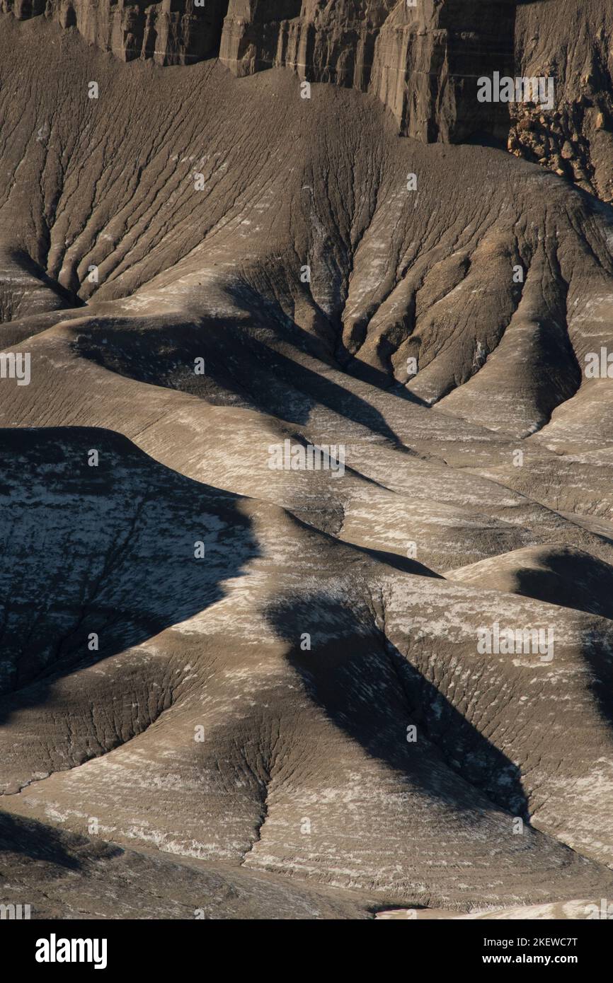 Paradlands erosionadas, 'vista panorámica de la luna', Hanksville, Utah Foto de stock