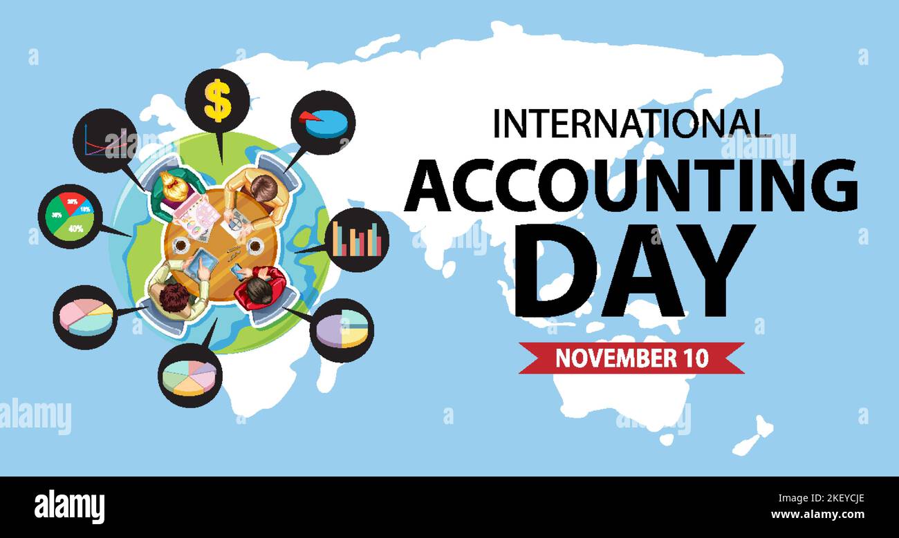 Ilustración del diseño del banner del día internacional de contabilidad