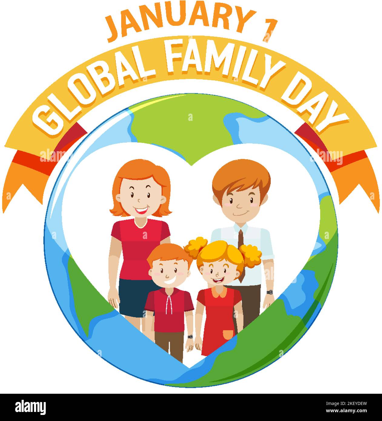 Ilustración del diseño del banner del Día Mundial de la Familia Imagen
