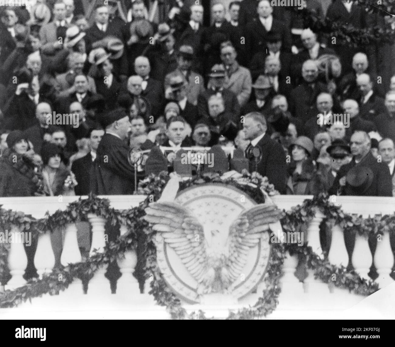 La inauguración del Presidente Herbert Hoover Foto de stock