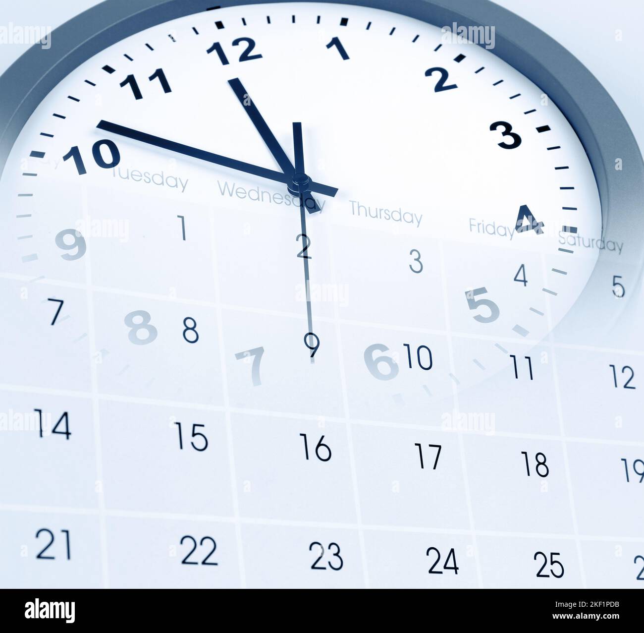 Reloj y calendario composite Foto de stock